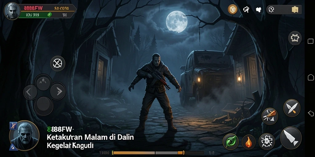 Tangkapan layar dari gameplay menyeramkan 888FW penuh ketegangan.
