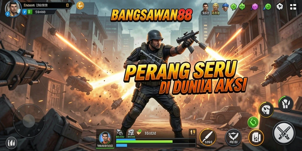 Gambaran gameplay aksi mendebarkan di BANGSAWAN88.