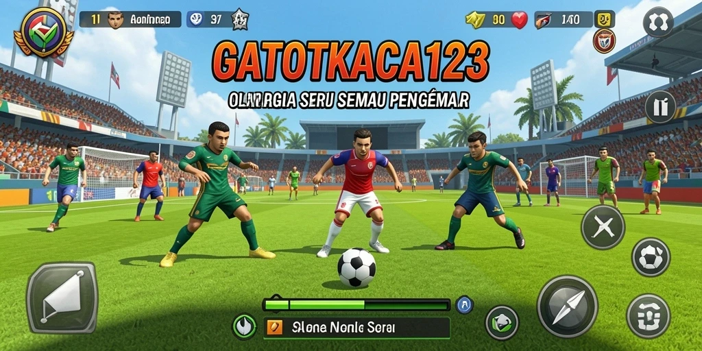 Screenshot menampilkan aksi seru pertandingan dalam GATOTKACA123.