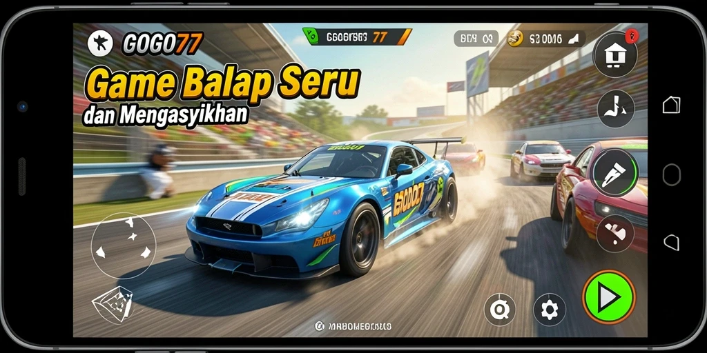 Tampilan gameplay GOGO77 yang menawan dalam balapan.