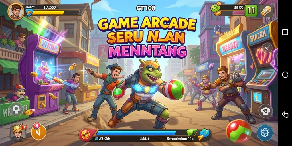 Tampilan gameplay seru dan penuh warna dari GT108.