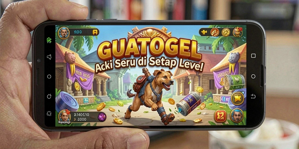Screenshot gameplay GUATOGEL menampilkan aksi seru di tengah pertempuran.