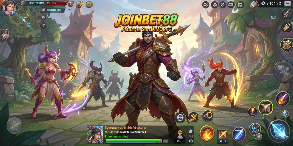 Tampilan gameplay seru dari JOINBET88 menunjukkan aksi mendebarkan di dunia MMORPG.