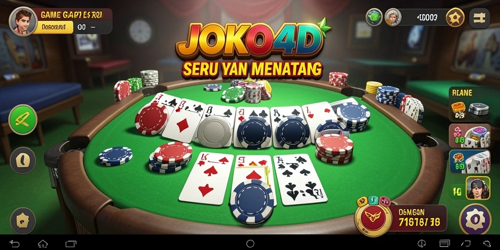 Screenshot utama JOKO4D menampilkan serunya bermain Gaple.