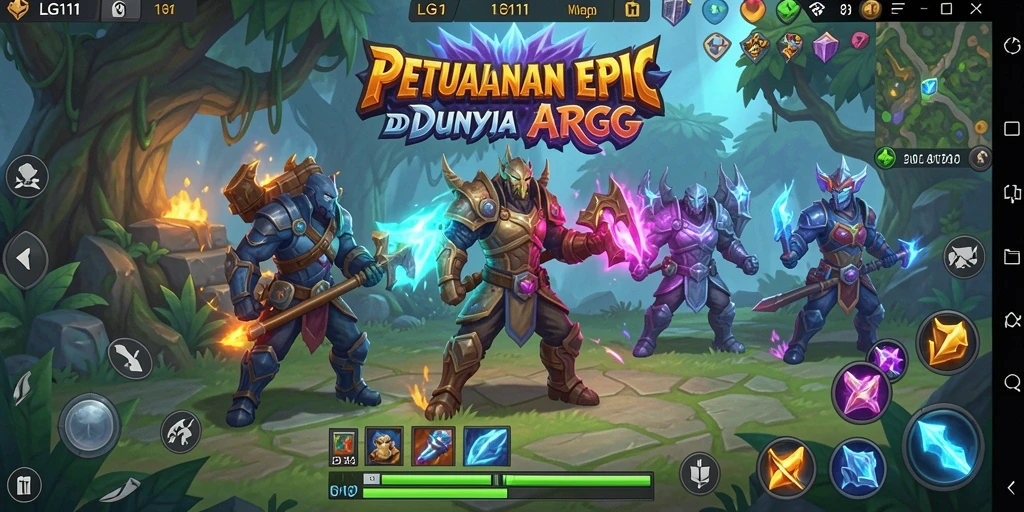 Screen shot LG111 menampilkan aksi tempur epik dalam dunia ARPG.