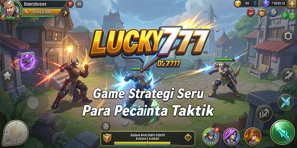 Tangkapan layar gameplay LUCKY777 menampilkan pertempuran strategis intens.