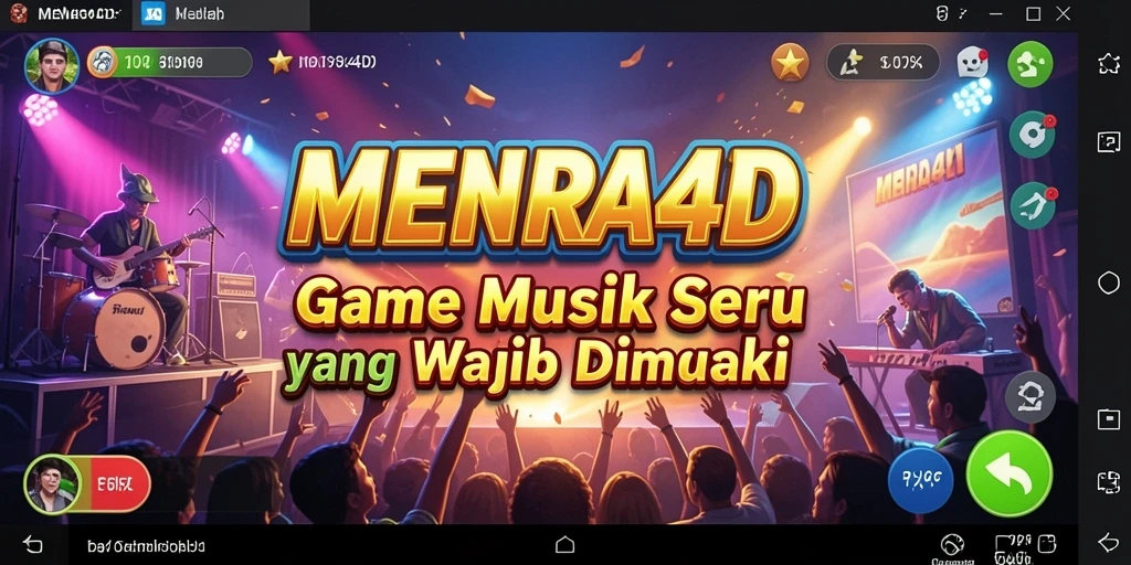 Gameplay MENARA4D menampilkan pengalaman musik yang interaktif dan mengasyikkan.