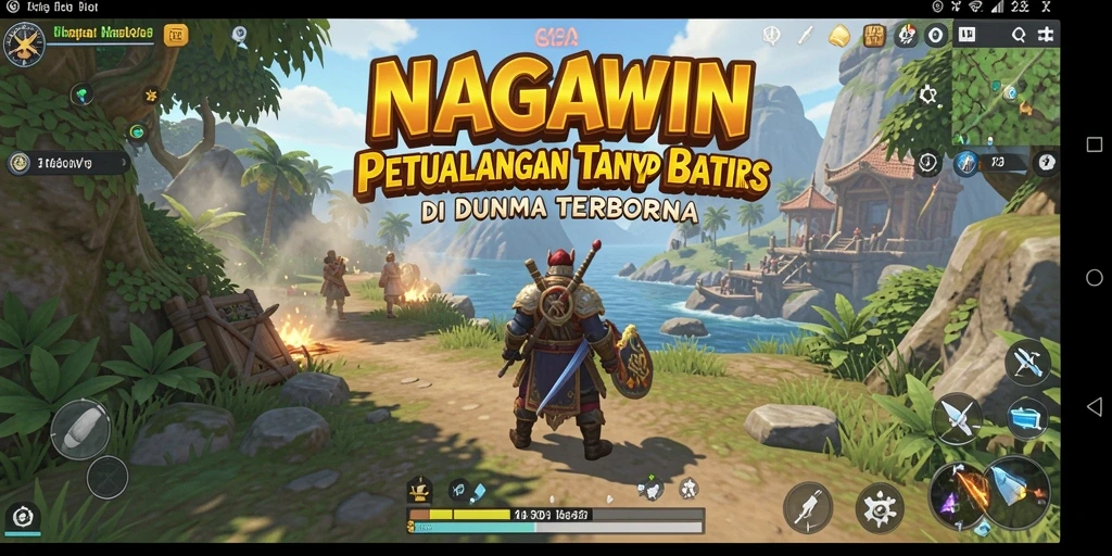 Tampilan epik dari gameplay NAGAWIN di dunia terbuka.