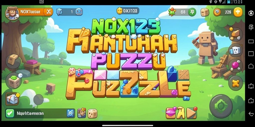 Gameplay seru dalam NOX123 dengan tantangan puzzle yang menarik.