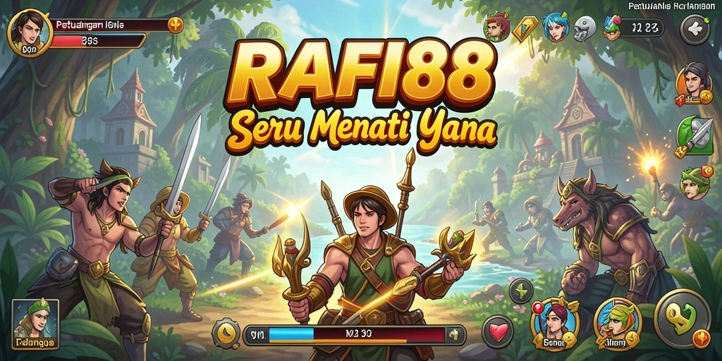 Screenshot utama RAFI88 menampilkan aksi dan petualangan seru.