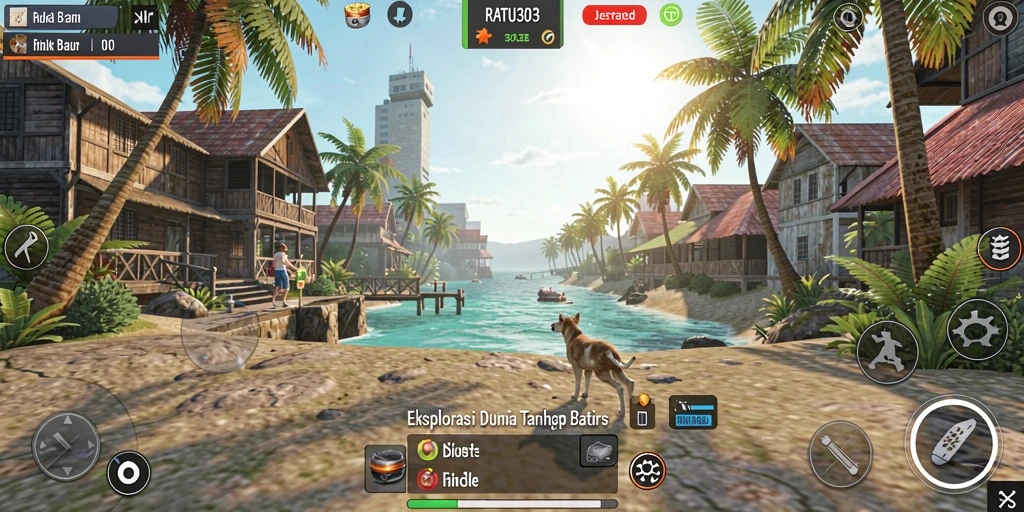 Screenshot gameplay yang menunjukkan pengalaman eksplorasi yang mendalam.
