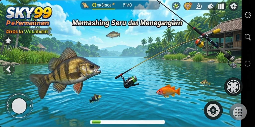 Tangkapan ikan yang besar dan beragam di dalam gameplay SKY99.