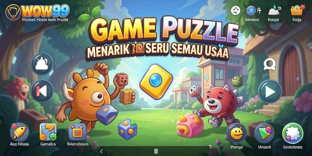 Screenshot utama WOW99 menampilkan gameplay puzzle yang menarik.